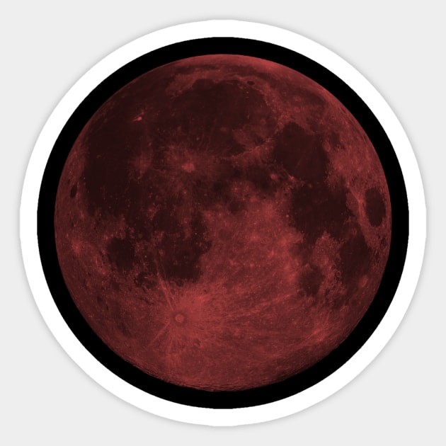 red and black moon Sticker by InspirationalDesign